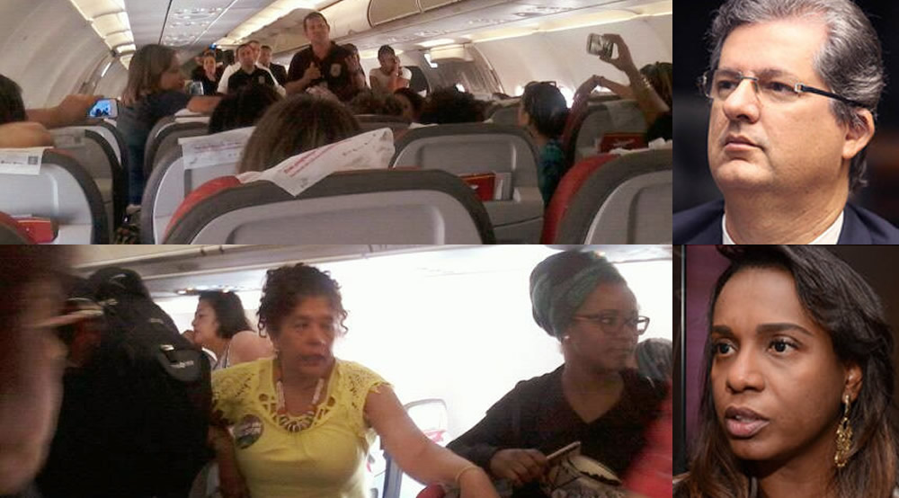 PF detém 73 mulheres em avião por chamarem deputados de golpistas