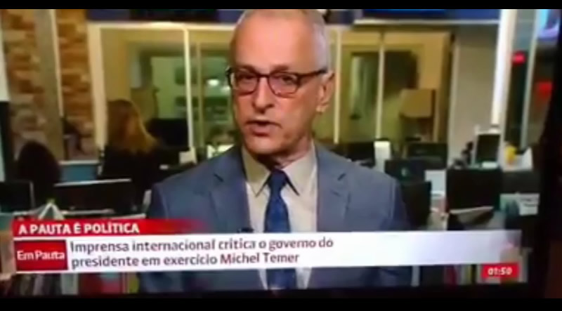 Globo divulga reação negativa da Imprensa internacional ao golpe do impeachment