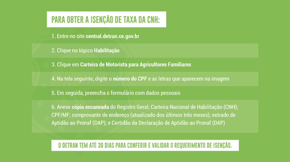 Governador Camilo Santana assina decreto oficializando CNH gratuita para agricultores familiares