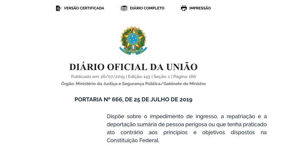 Moro e sua estorinha de hacker, censurar e ditadura com portaria 666/2019