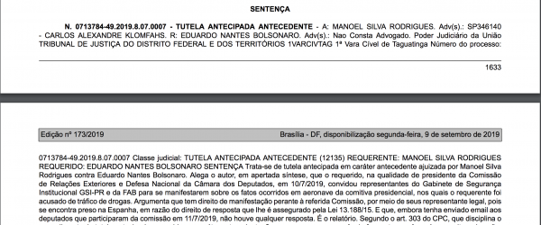 Eduardo Bolsonaro não deixa sargento preso na Espanha com 39 kg de cocaína no avião presidencial falar na Comissão de Relações Exteriores da Câmara