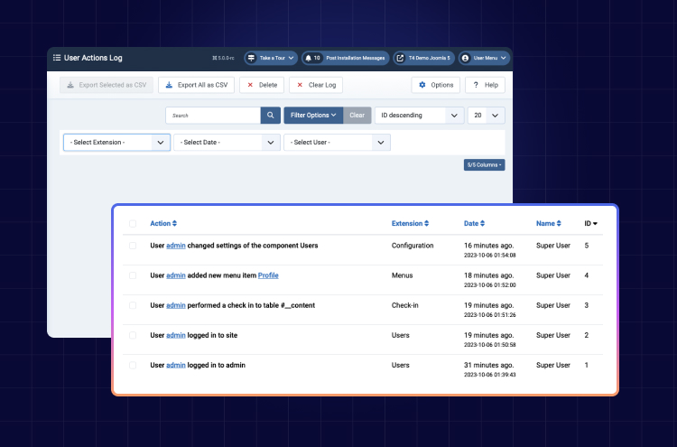 Saiba quais são os novos e aprimorados recursos do Joomla 5